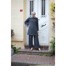 5015 Bisiklet Yaka Yanları Cepli Oversize Takım