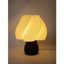 Luminaura Modern Tasarım Gri Abajur - Şık ve Dekoratif Masa Lambası