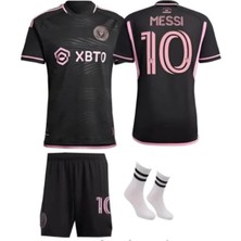 Lionel Messi Inter Miami Çocukalt-Üst Takım T-Shrt +Şort+Çorap+Bileklik