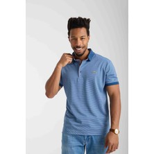 Lacoste  Polo Yaka  Regular Fit  Mavi Çizgili