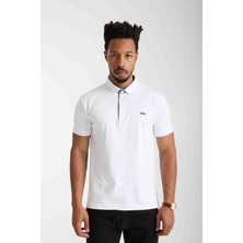 Lacoste  Polo Yaka  Beyaz Regular Fit