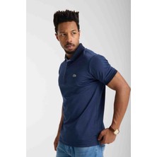 Lacoste  Polo Yaka  Lacivert Regular Fit Çizgili