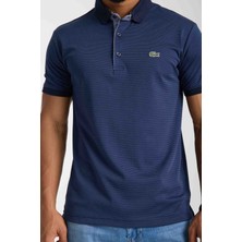 Lacoste  Polo Yaka  Lacivert Regular Fit Çizgili