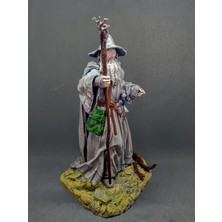 Eselya 3D Gri Gandalf Figür / Yüzüklerin Efendisi Gandalf Heykel / Gandalf Figür Biblo Hediye /21CM/FANART