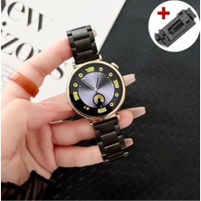 Huawei Watch Gt4 / Gt5 / Gt6 41mm Uyumlu Paslanmaz Çelik Metal Baklalı Kordon 18mm 