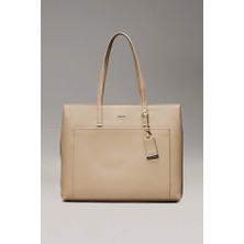 Kadın Ck Must Medium Shopper Omuz Çantası - Bej