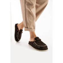 Walviss Rustica Kadin Hakiki Deri Bagciksiz Kahverengi Terlik