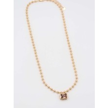 Dorika Zincirli Vizon Baget Taşlı Kolye