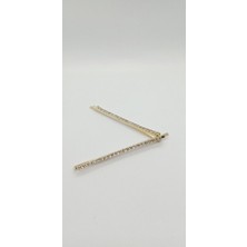 Gold Renk Taşlı Paravana Toka (Uzun)