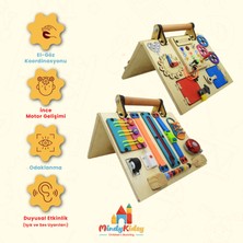 Montessori Aktivite ve Öğrenme Çantası Eğitici ve Geliştirici Ahşap Oyuncak Panosu