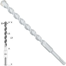 Sds-Plus-1 Matkap Uç 18X200X260MM Taş Beton