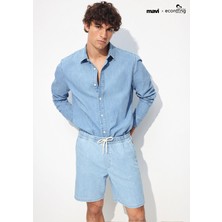Mavi Samos Buz Mavi Jean Şort 0410093-86945