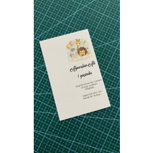 Safarili Doğum Günü Anahtarlık ve Hediyelik Kart 9,5X15 cm - Arletikettasarım