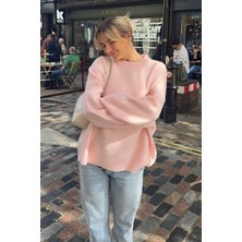 Bisiklet Yaka Oversize Triko Kazak