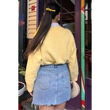Bisiklet Yaka Oversize Triko Kazak