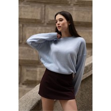 Bisiklet Yaka Oversize Triko Kazak