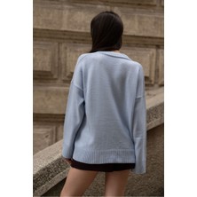Bisiklet Yaka Oversize Triko Kazak