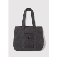 Mavi Kedi Nakışlı Antrasit Denim Çanta 1913284-22864
