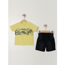 Bizio Erkek Bebek Şortlu Takım 9-24 Ay Sarı