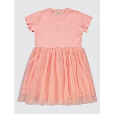 Civil Girls Kız Çocuk Elbise 6-9 Yaş Pudra