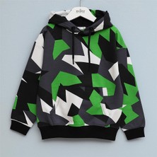 Erkek Çocuk Uzun Kol Kalın Kışlık Tişört  - (7 Yaş-12 Yaş) - 16827 - Yeşil