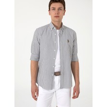 U.s. Polo Assn. Slim Fit Gömlek Yaka Yeşil Erkek Gömlek Tokyo
