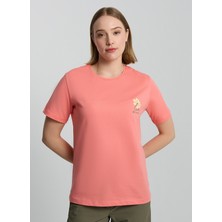 Columbia 9210101685CS0430 Pembe O Yaka Normal Baskılı Kadın T-Shirt