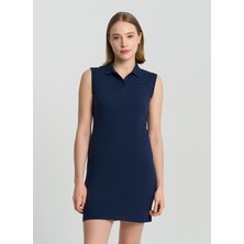 Columbia 9290031466CS0407 Lacivert Polo Yaka Normal Düz Kadın Elbise