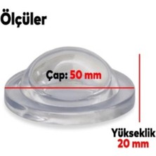 Silikon Kapı Stoperi Şeffaf 4 Adet Tamponu Kendinden Yapışkanlı Şeffaf Kapı Kolu Stopu