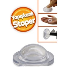 Silikon Kapı Stoperi Şeffaf 4 Adet Tamponu Kendinden Yapışkanlı Şeffaf Kapı Kolu Stopu