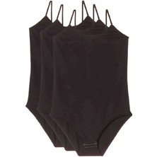 3 Adet Ip Askılı Kadın Çıtçıtlı Body Siyah