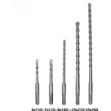 Kayasan Sds Plus Kırıcı Delıcı Matkap Ucu 6X110-7X110-8X160-10X210-10X260MM