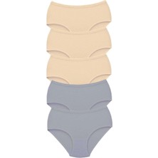 5 Adet Tutku Kadın Yüksek Bel Bato Kalın Lastik Külot S9