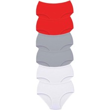 6 Adet Tutku Kadın Yüksek Bel Bato Kalın Lastik Külot S19