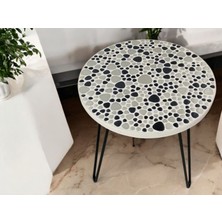Ada Stili Mozaik Sehpa / Taş Sehpa / Metal Ayaklı Sehpa / Zigon / Yan Sehpa / Sehpa