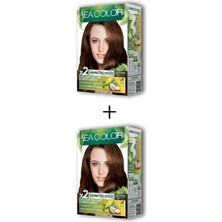 2x2 Tüp Krem Saç Boyası Seti Koyu Karamel No:7.7