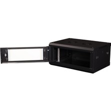 Lande - 4u 19" Duvar Tipi Rack Kabinet – Genişlik: 600 mm | Derinlik: 450 mm – Siyah