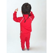 göz bebe Yarım Fermuarlı kırmızı unisex 2'li Takım