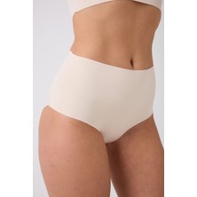Kadın Yüksek Bel Lazer Kesim Silikonlu Bato Külot 1025