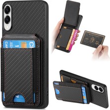 Cool-M Samsung Galaxy S25 Edge Deri Arka Kapak Kart Tutucu Ayaklı (Yurt Dışından)