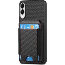 Cool-M Samsung Galaxy S25 Edge Deri Arka Kapak Kart Tutucu Ayaklı (Yurt Dışından)