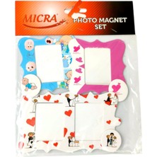 Micra Fotoğraf Magnet Seti - 3’lü Renkli Çerçeve Tasarımlı Magnetler