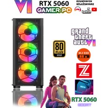 Zeiron GTA-VI X7 ✔ Ryzen 5 8400F DDR5 32GB 5600MHZ Ram 1TB M.2 Nvme SSD 8GB GDDR7 RTX5060 Ekran Kartı Premium Masaüstü Bilgisayar