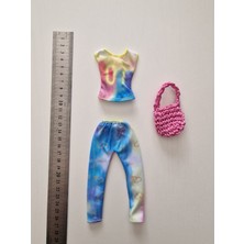 Barbie Oyuncak Bebekler Için 3 Lü Kıyafet Takımı