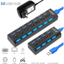 "usb Hub 3 0 5gbps Yüksek Hızlı USB Port Hub USB Ayırıcı Güç Adaptörü 4/7 USB Çoklu Port Çoklu Genişletici Anahtarı Pc Dizüstü Bilgisayar Için " (Yurt Dışından)