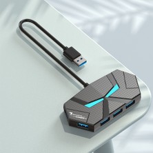 "7 Port USB 3.0 Hub Type C Yerleştirme Istasyonu 5gbps Yüksek Hızlı Iletim Ayırıcı Adaptörü Dizüstü Bilgisayar Sabit Disk Fare Klavye Için " (Yurt Dışından)