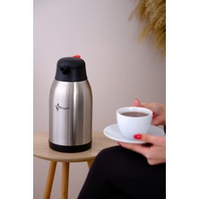 Penguen 1250P Paslanmaz Çelik Çay Termosu 2.5 Litre | 12-24 Saat Soğuk, 8-12 Saat Sıcak Tutma | Paslanmaz Çelik