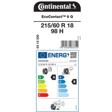 Continental 215/60 R18 98H Ec6 Q Oto Yaz Lastiği (Üretim Yılı:2024)