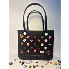 Plaj Çantası Plastik Croslite Siyah
