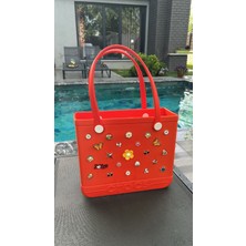 Plaj Çantası Plastik Croslite Turuncu